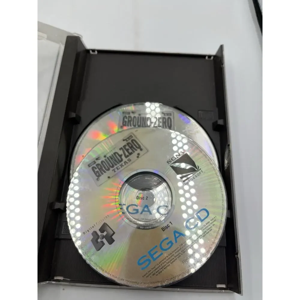 Ground Zero Texas Sega CD Double Discs Only W/ Original Case